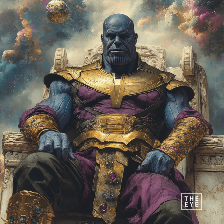 Thanos posing as a Renaissance emperor