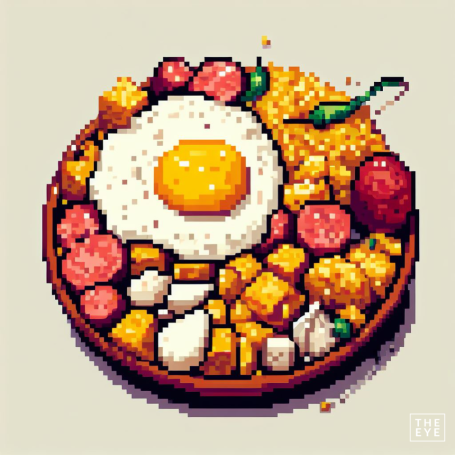 Migas manchegas - Estilo pixel art